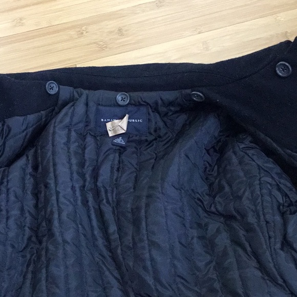 Banana Republic Black Wool Coat S - Picture 6 of 8